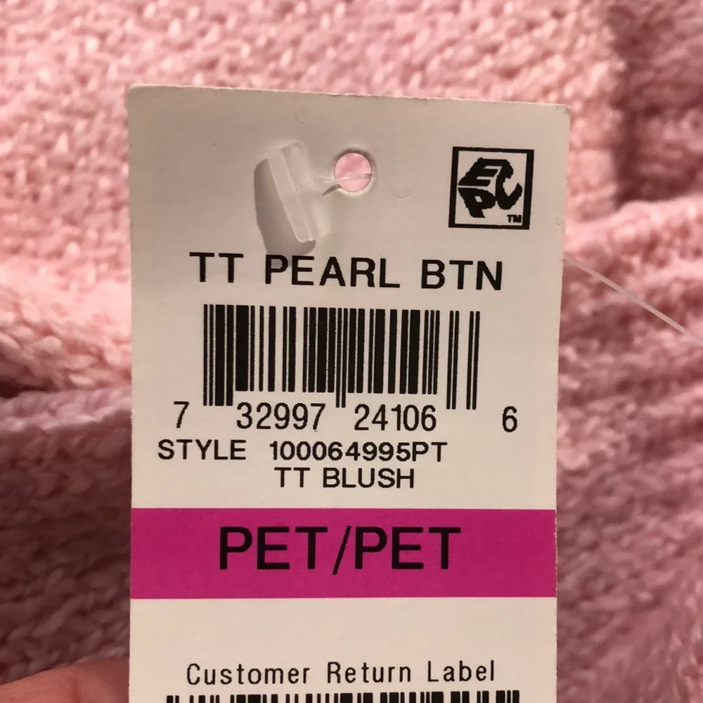 NEW Karen Scott Cableknit Mock Turtleneck Sweater, Size XS Petite, Pink
